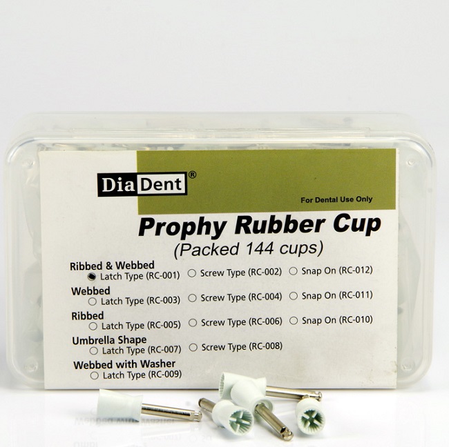 Полир чашка 4 перепонки Prophy Rubber Cup Latch Type 144 шт.