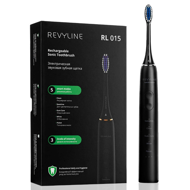 Электрическая звуковая зубная щётка Revyline RL 015 Black