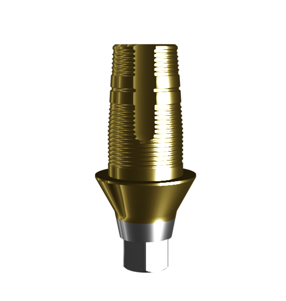 Абатмент-основание (одиночный), аналог GEO, совместим с Astra Tech 3.5/4.0, с покрытием TiN, с 2 винтами 