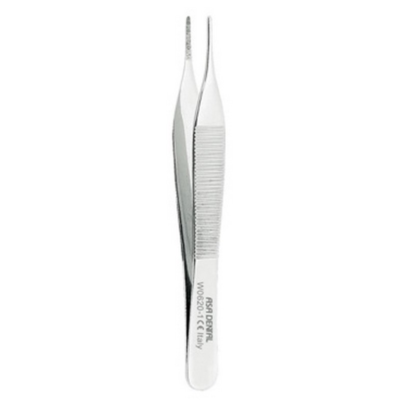 Пинцет анатомический с рифлением Asa Lady W0620-1