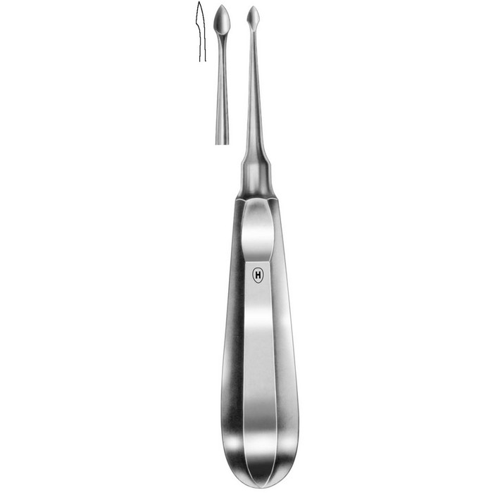 HSA 704-04 - элеватор правый Bernard 4 для нижних корней, 4 мм 
