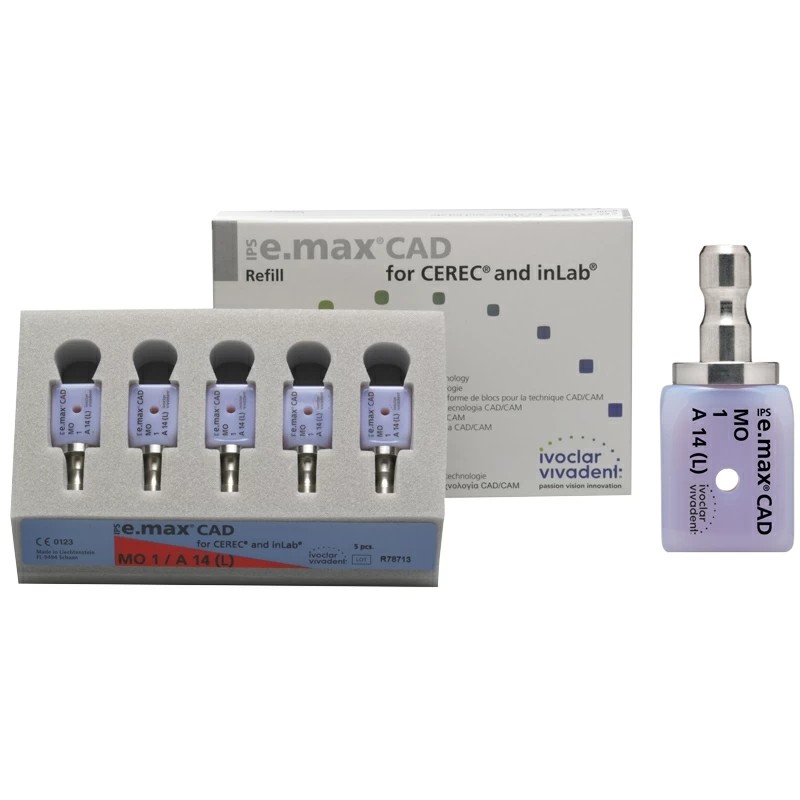 Блоки IPS e.max CAD CER/inLab LT A14 (L) 5 шт
