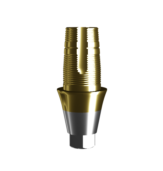 Абатмент-основание (одиночный), аналог GEO, совместим с Astra Tech 4.5/5.0 с покрытием TiN, с 2 винтами