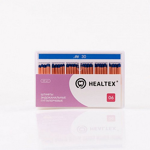 Штифты эндоканальные гуттаперчевые Healtex, конусность 06