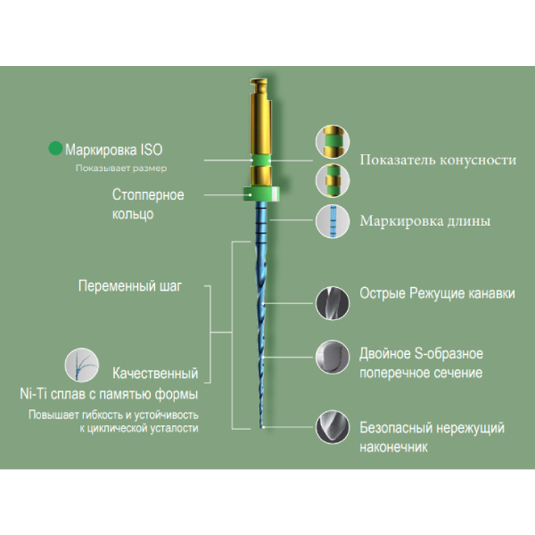 Файл агрессивный Е-ФЛЕКС Ван- E-FLEX One L31 мм Eighteeth
