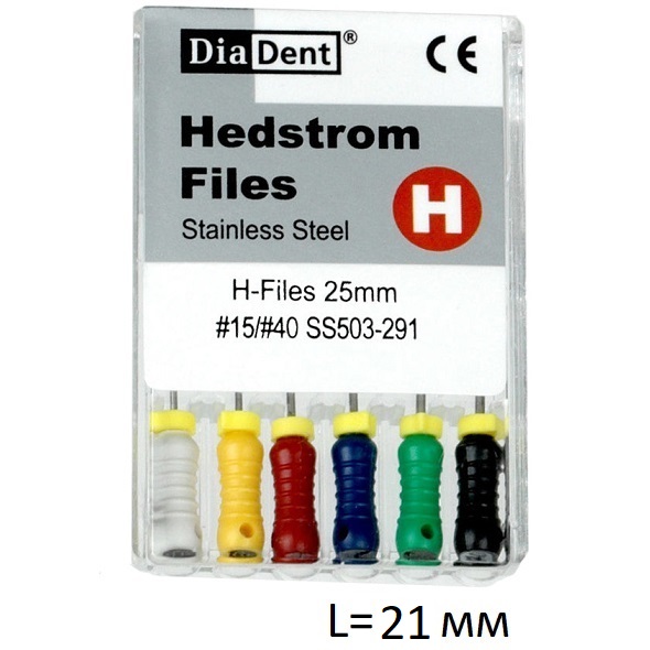 Эйч-Файлы - H-File L21 мм, DiaDent