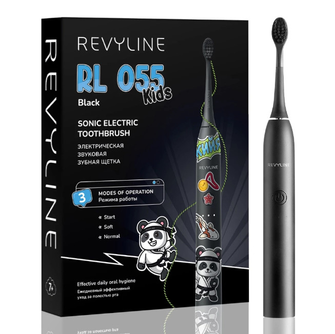 Электрическая зубная щетка Revyline RL 055 Kids, Black