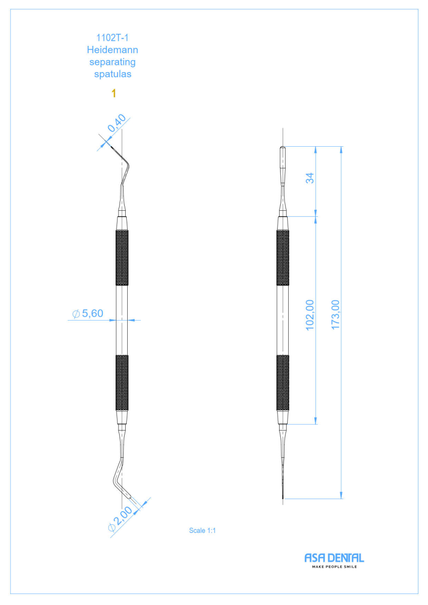 Гладилка N1 двусторонняя 1102T-1