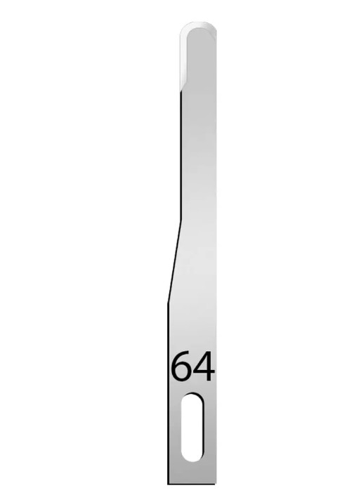 Лезвия микрохирургические из нержавеющей стали №64 (25 шт) Apexmed