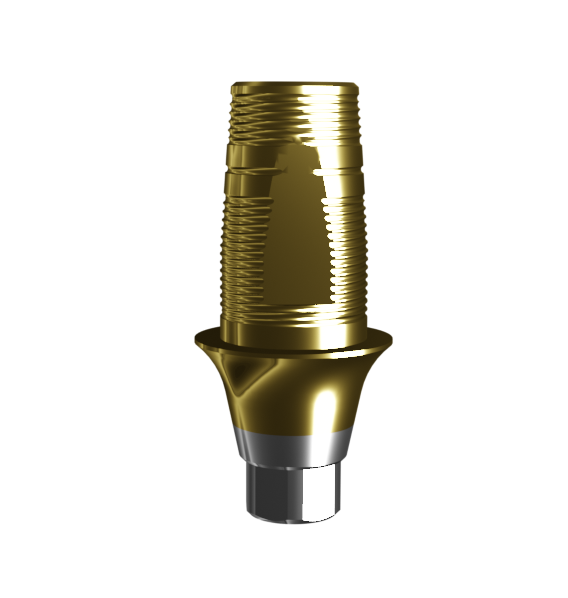 Абатмент-основание (одиночный), аналог GEO, совместим с Nobel Conical Connection NP, с покрытием TiN, с 2 винтами