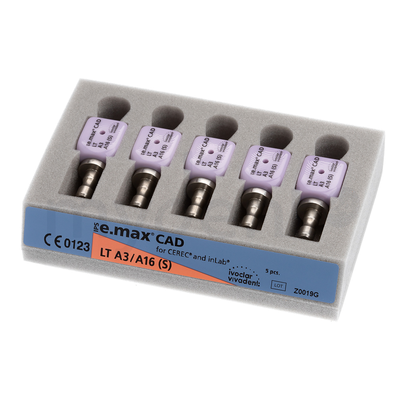 Блоки IPS e.max CAD CER/inLab LT A3 A16 (S) 5 шт