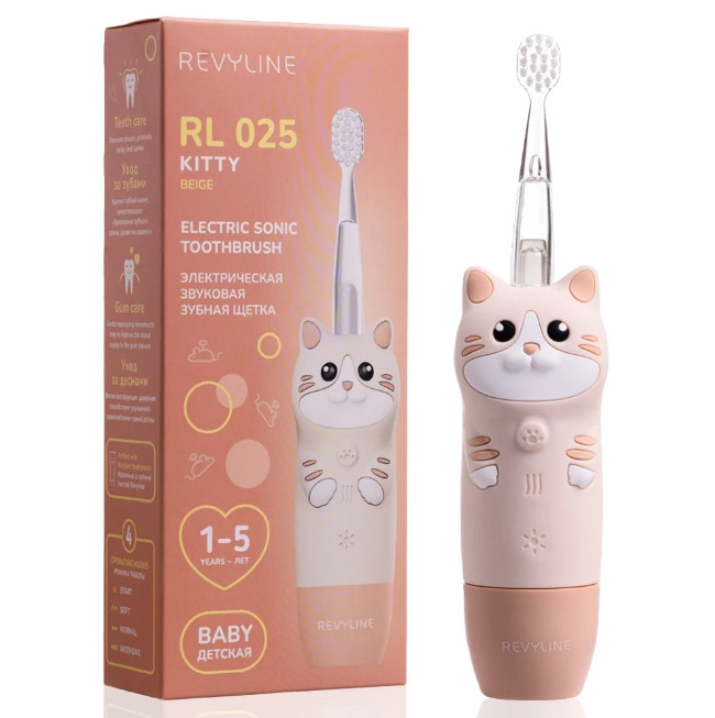 Электрическая звуковая зубная щётка Revyline RL 025 Baby Kitty