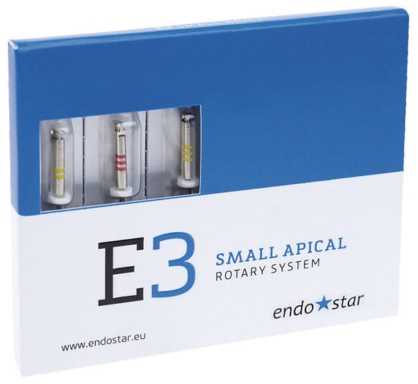 Инструменты ротационные E3 Small Apical Rotary System Endostar, ассорти 3 шт.