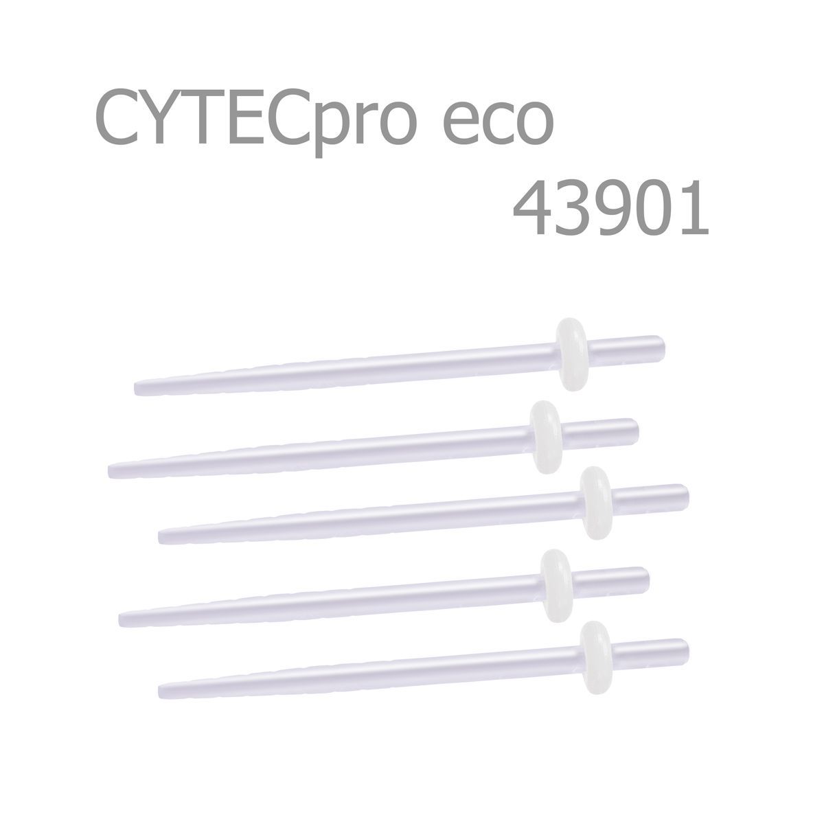 Штифты CYTECpro eco 43901 стекловолоконные полупрозрачные гладкие, 5шт в блистере