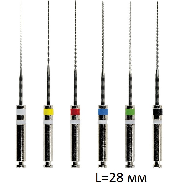 Инструменты ротационные NT2 NiTi Two Rotary System L28 мм, Endostar, 6 шт.