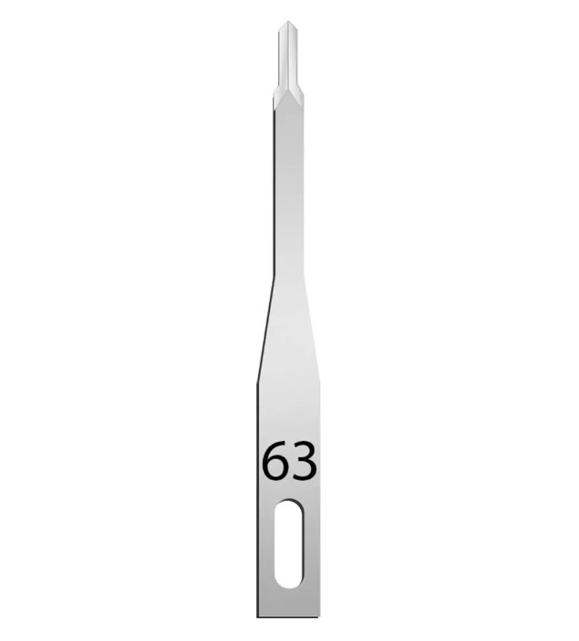 Лезвия микрохирургические из нержавеющей стали №63 (25 шт) Apexmed