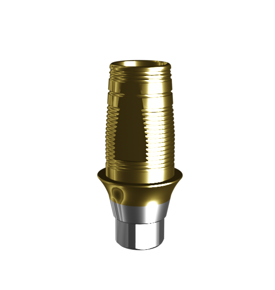 Абатмент-основание (одиночный), аналог GEO, совместим с Nobel Conical Connection NP, с покрытием TiN, с 2 винтами