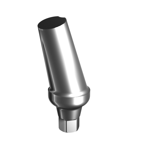 Абатмент титановый угловой 17°, совместим с Osstem Mini ⌀ 4.5 (2.0 мм), type B, с винтом 01494