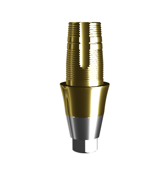 Абатмент-основание (одиночный), аналог GEO, совместим с Astra Tech 4.5/5.0 с покрытием TiN, с 2 винтами