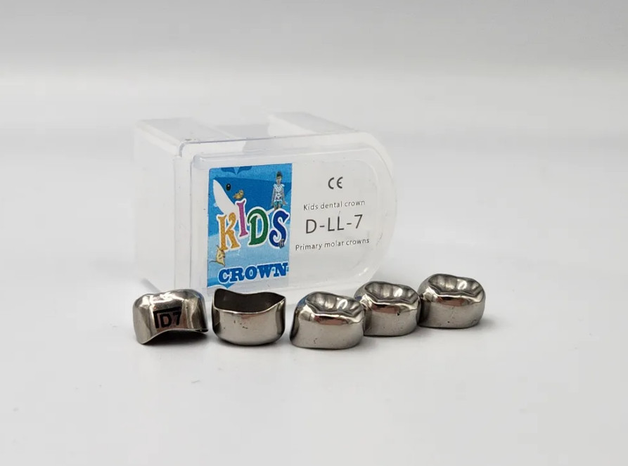 Коронки Kids CROWN DLL-7 из нержавеющей стали детские (5 шт) 