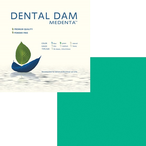 Латексные листы Medenta Dental Dams зеленые