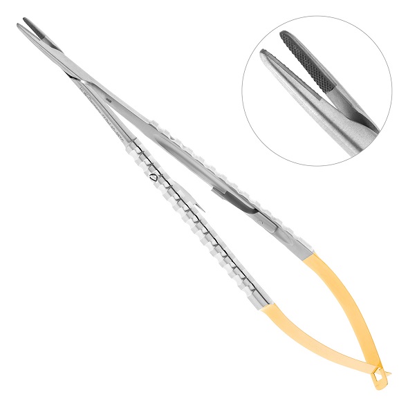 Иглодержатель хирургический прямой Micro-Nadelhalter TC 40-95TC