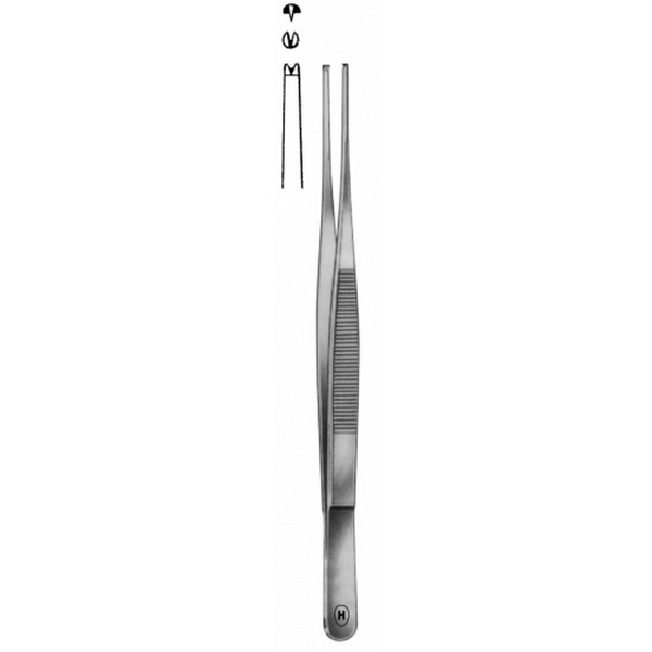 HSC 204-14 - пинцет анатомический Standard, 1:2 Haken