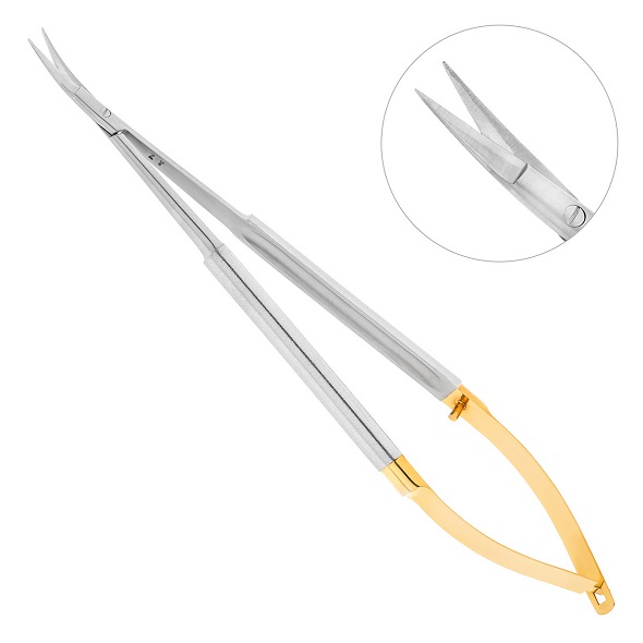 Ножницы хирургические изогнутые Micro Schere TC 40-48B