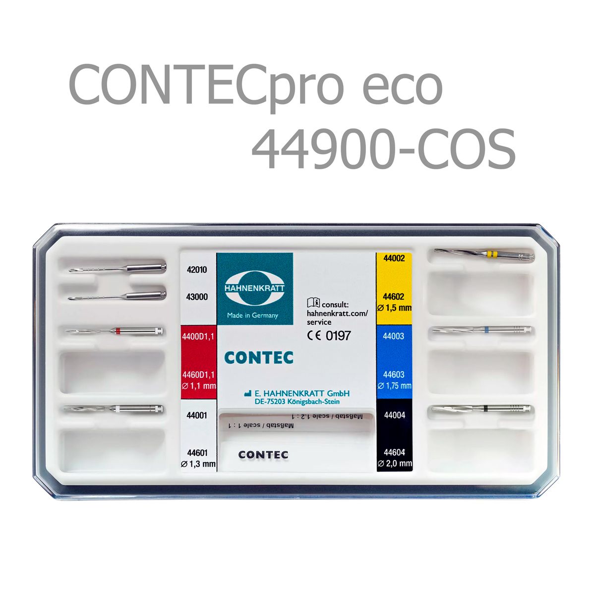Набор CONTECpro eco: стекловолоконные штифты (25 шт) + корневые развертки (7 шт)