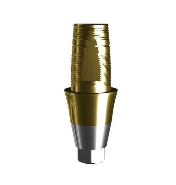 Абатмент-основание (одиночный), аналог GEO, совместим с Astra Tech 4.5/5.0 с покрытием TiN, с 2 винтами
